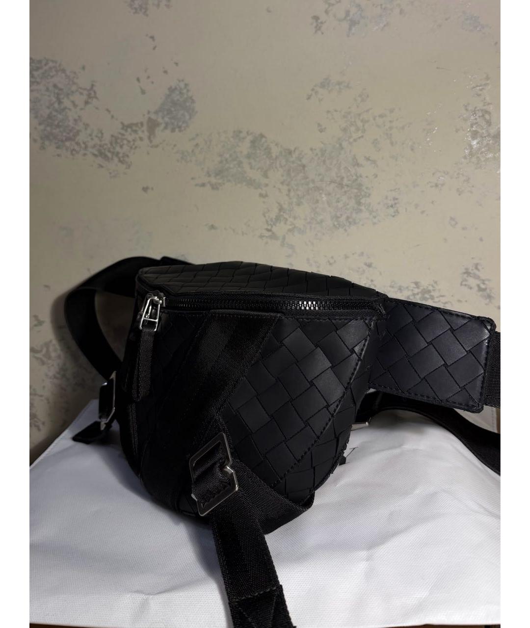 BOTTEGA VENETA Черная поясная сумка, фото 2