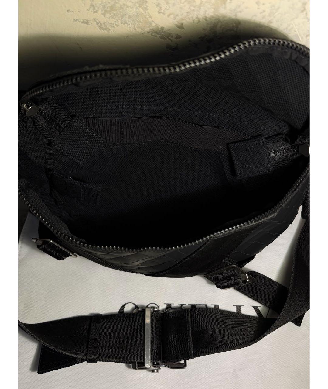 BOTTEGA VENETA Черная поясная сумка, фото 7