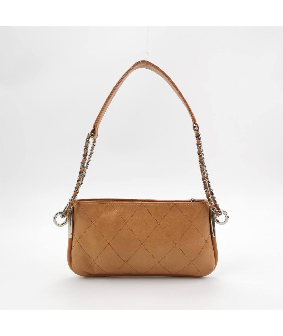 CHANEL Коричневая кожаная сумка через плечо, фото 3