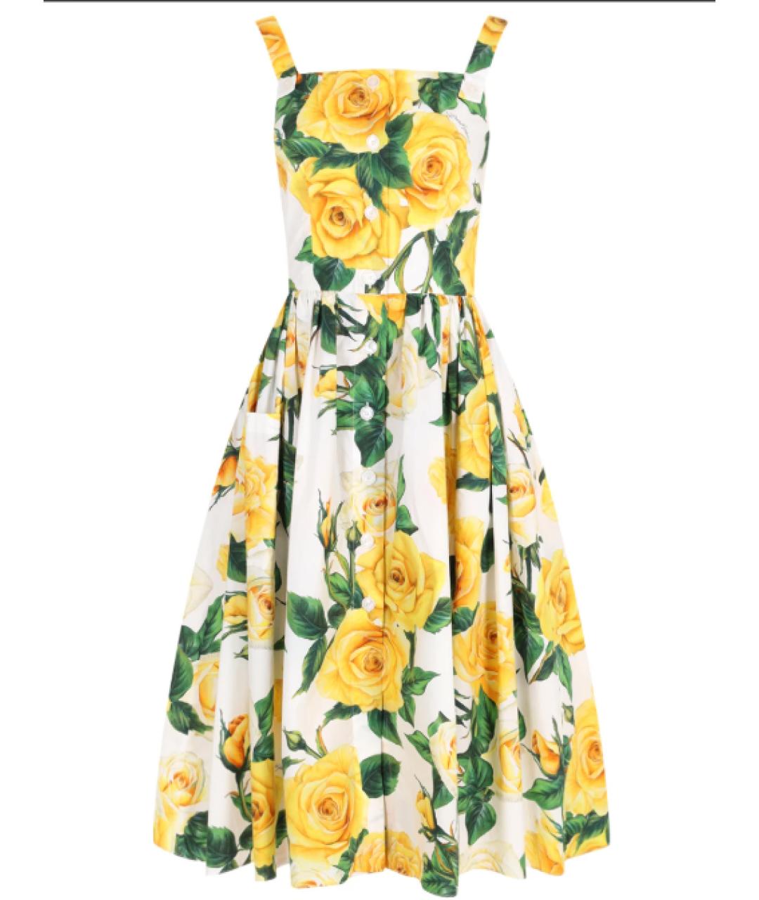 DOLCE&GABBANA Мульти хлопковое повседневное платье, фото 1
