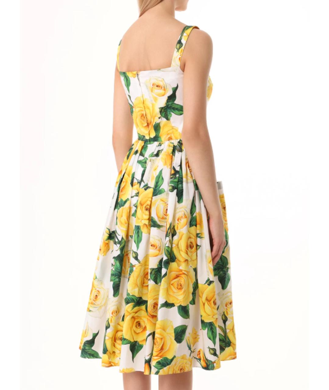 DOLCE&GABBANA Мульти хлопковое повседневное платье, фото 2