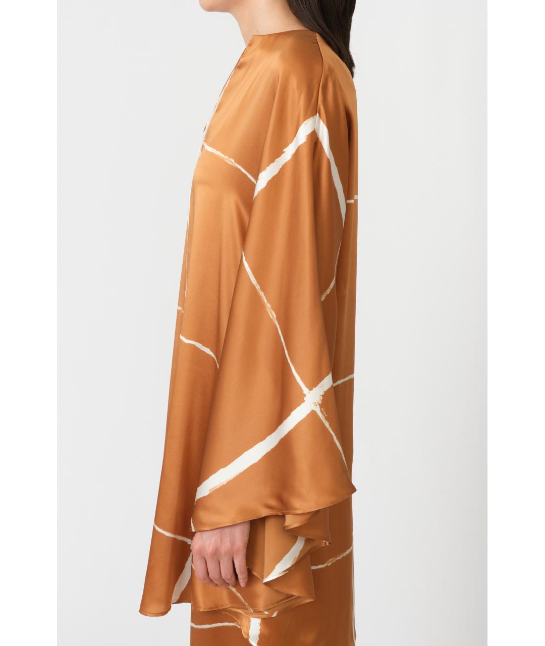 KITON Коричневая шелковая блузы, фото 3