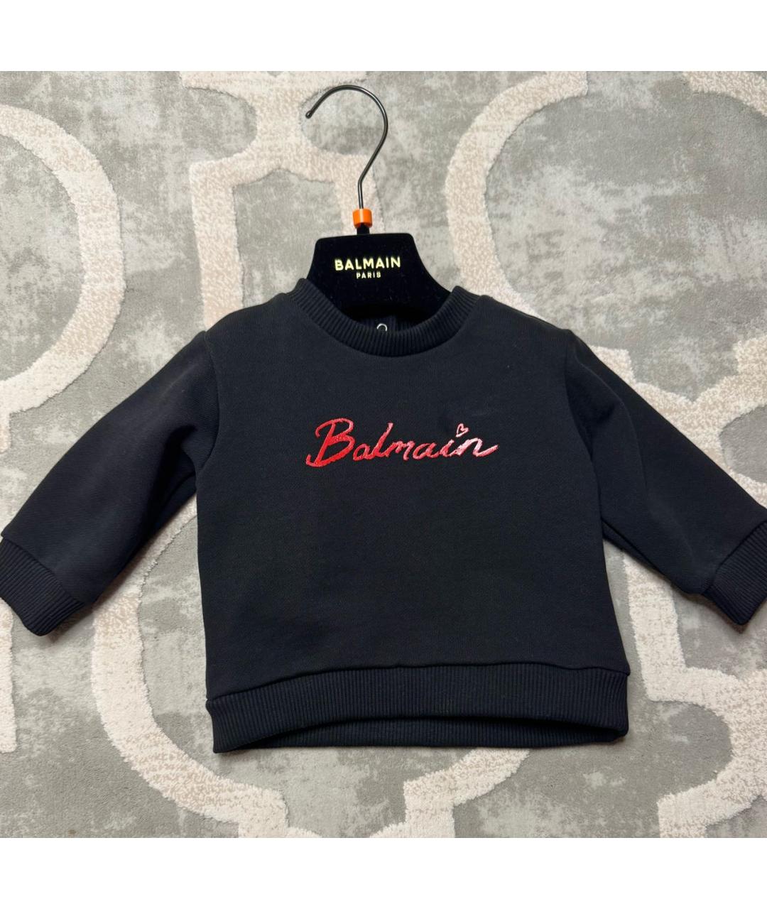 BALMAIN Черный хлопковый футболка / топ, фото 3