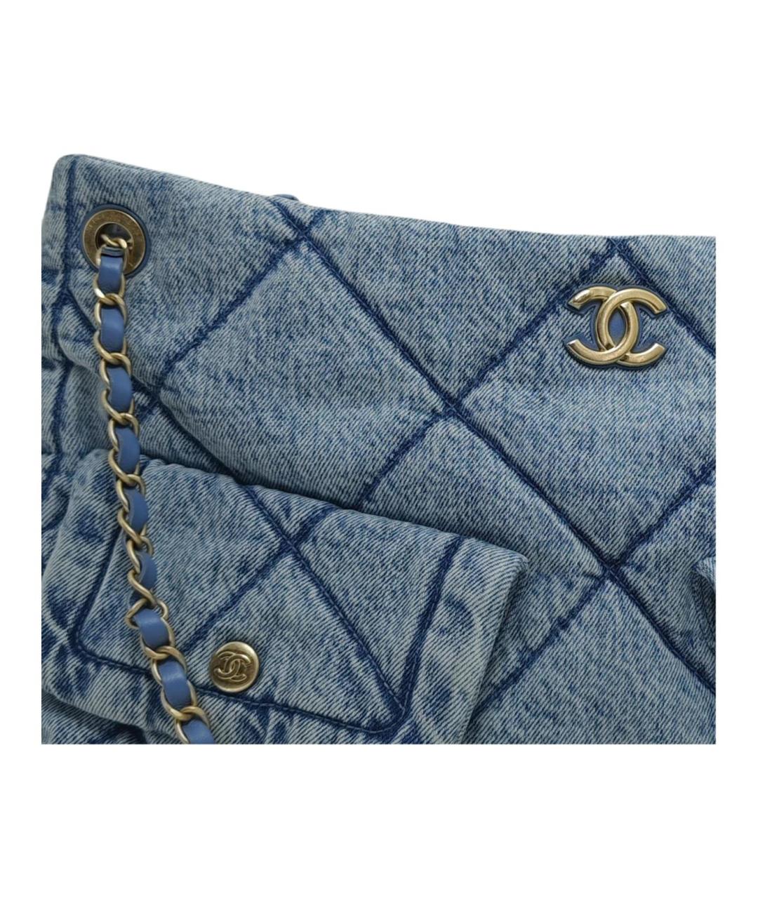 CHANEL Синяя сумка через плечо, фото 2