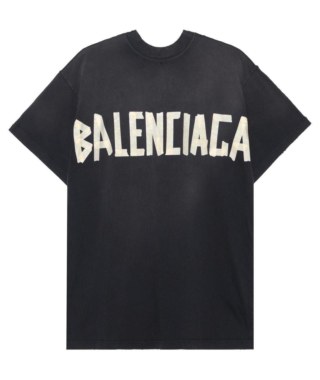 BALENCIAGA Черная футболка, фото 2