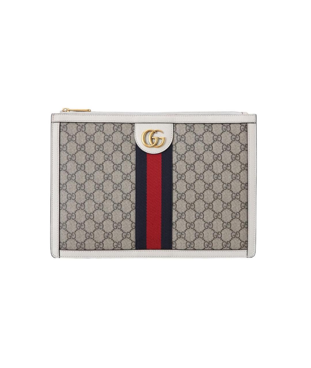 GUCCI Бежевая кожаная папка для документов, фото 1