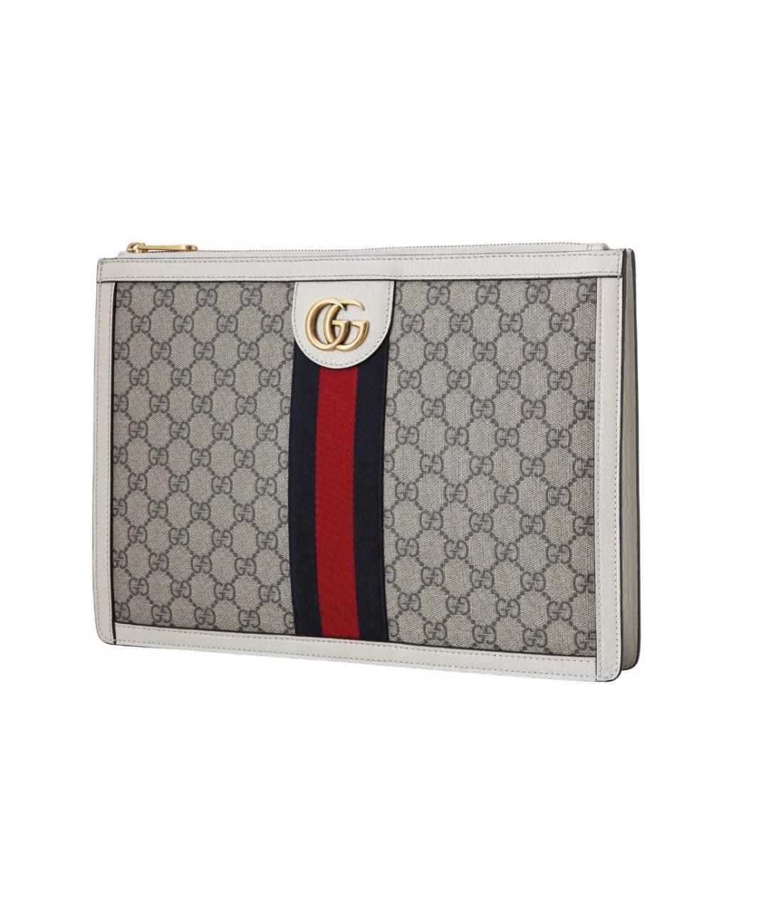 GUCCI Бежевая кожаная папка для документов, фото 2