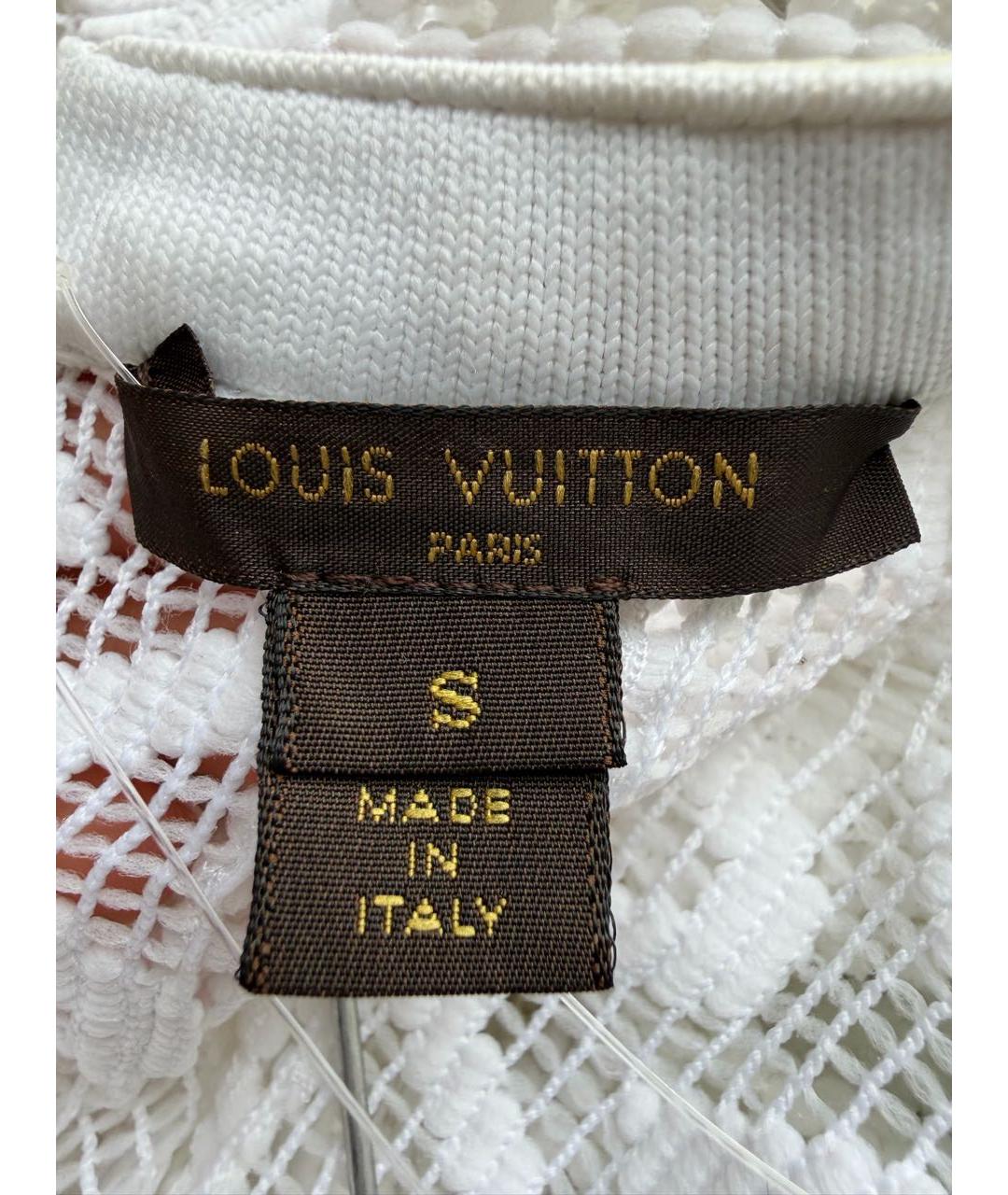LOUIS VUITTON Белое хлопковое коктейльное платье, фото 3