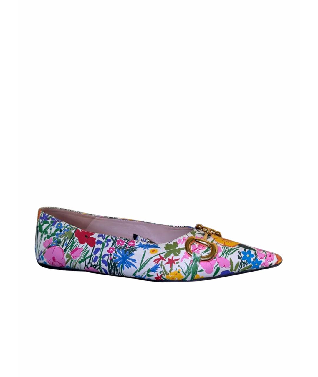 GUCCI Мульти кожаные балетки, фото 1