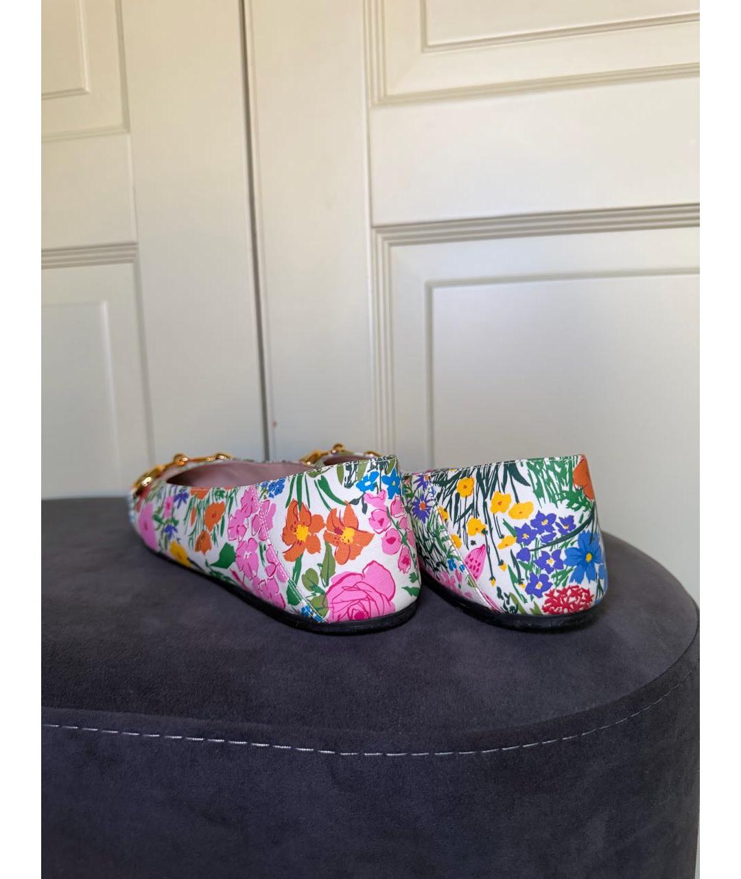 GUCCI Мульти кожаные балетки, фото 4