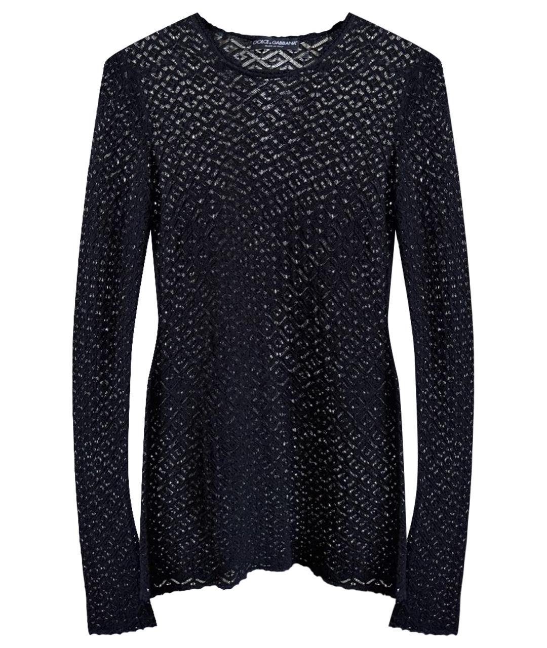 DOLCE&GABBANA Черное хлопковое коктейльное платье, фото 1