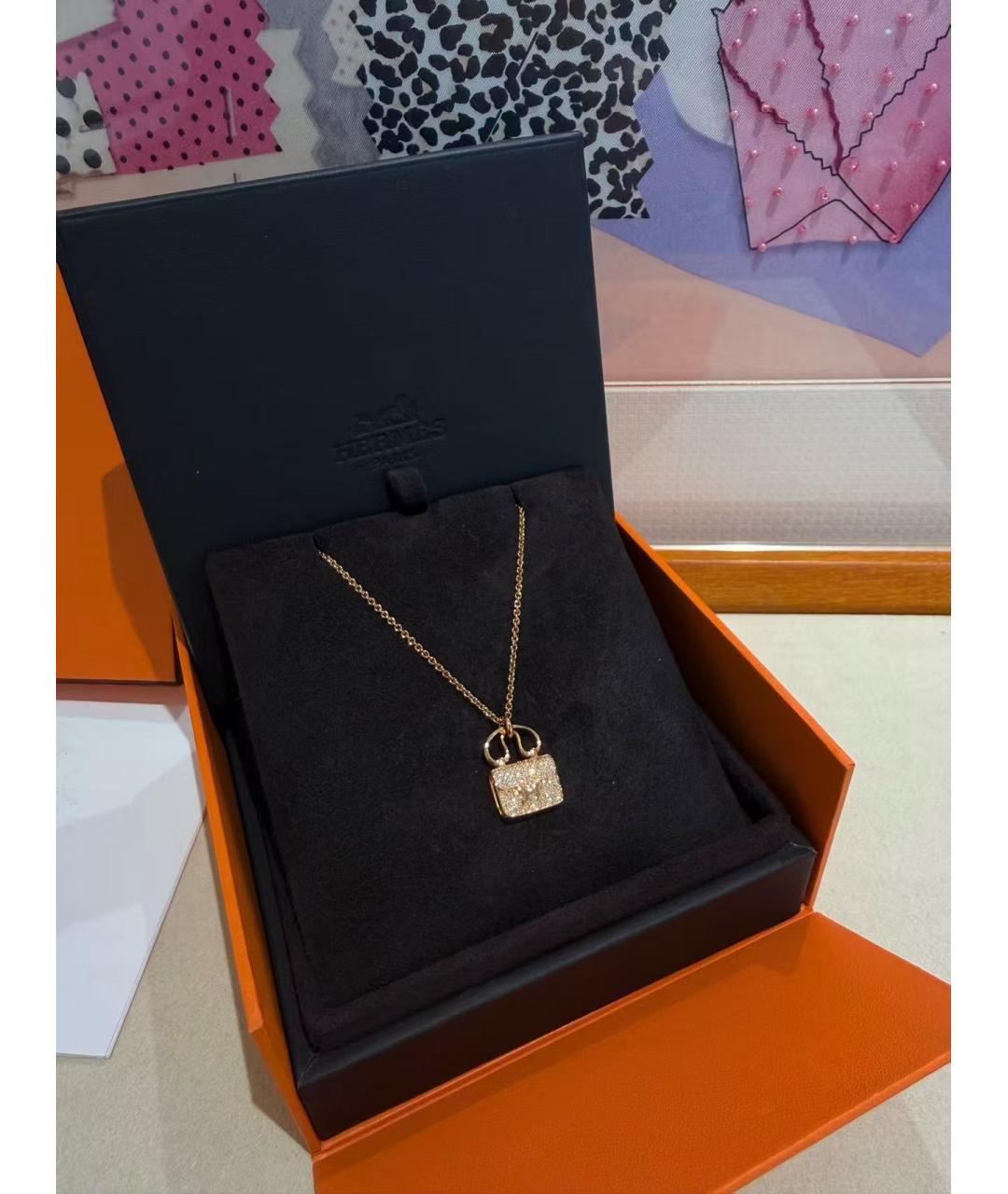 HERMES Золотая подвеска из розового золота, фото 2