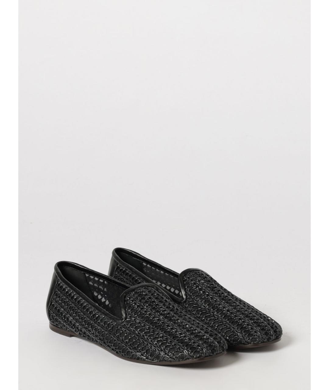 BRUNELLO CUCINELLI Черные текстильные лоферы, фото 2