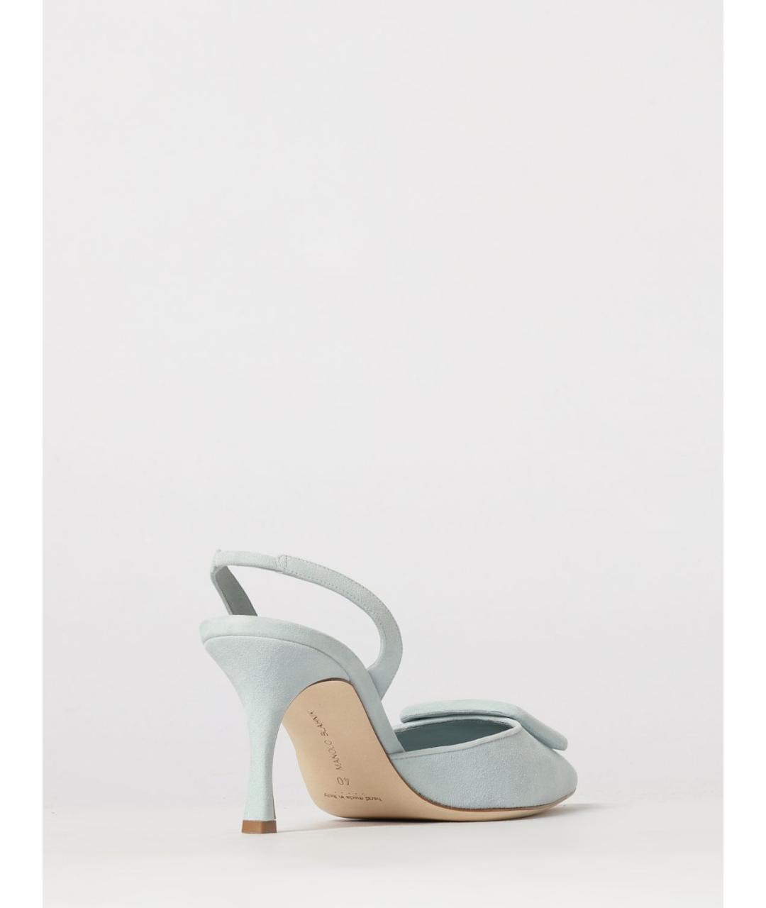 MANOLO BLAHNIK Синие замшевые туфли, фото 3