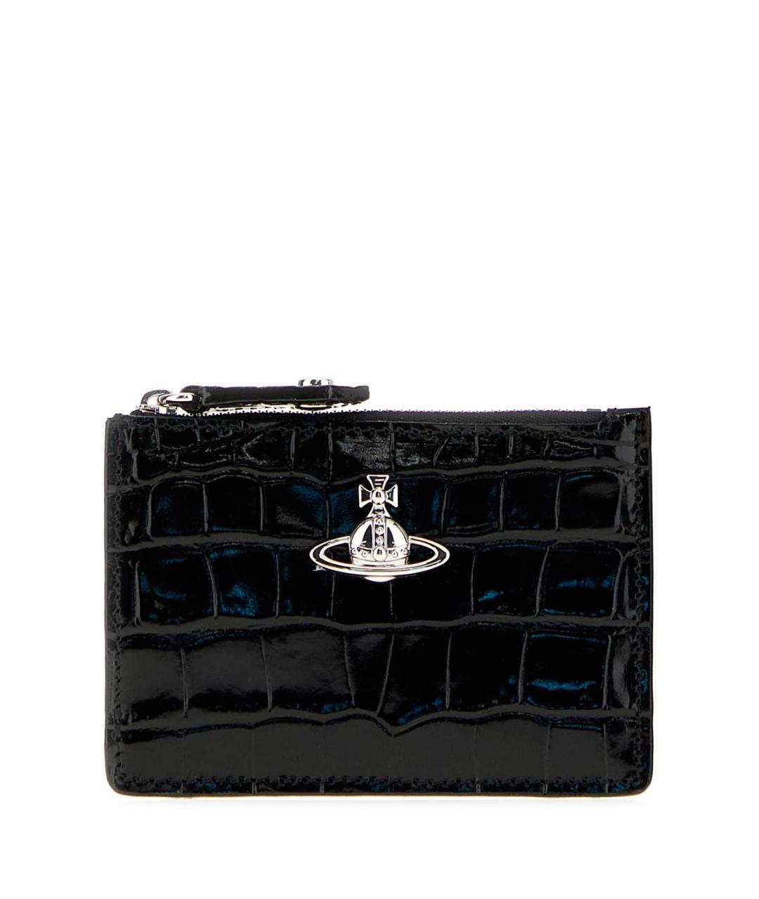 VIVIENNE WESTWOOD Черный кожаный кошелек, фото 1