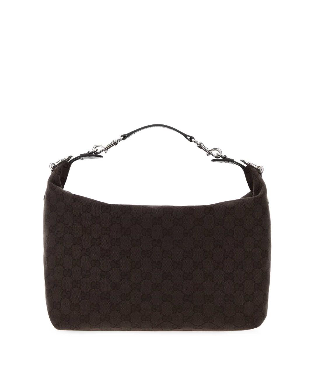 GUCCI Коричневая тканевая сумка на плечо, фото 1