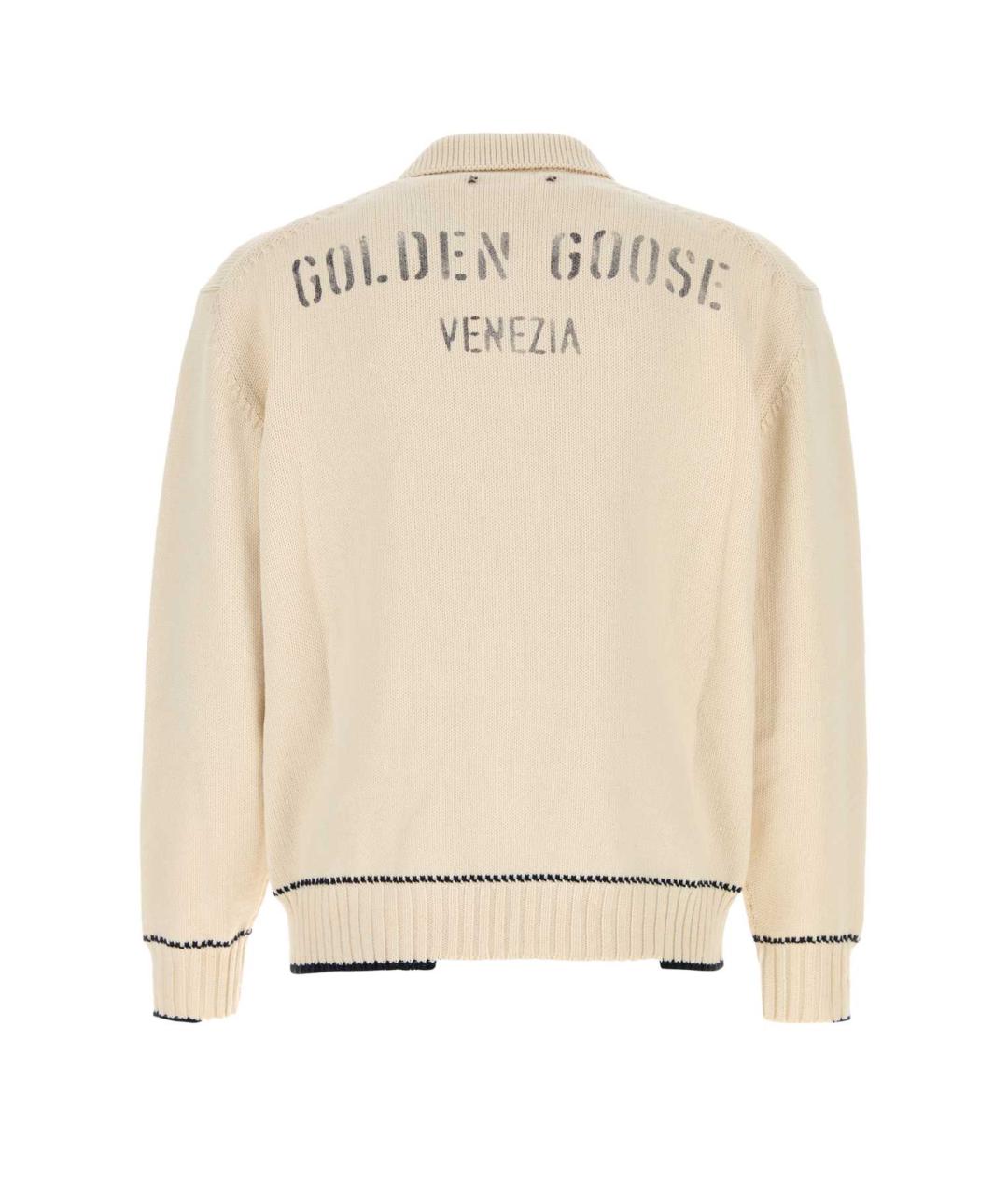 GOLDEN GOOSE Бежевый хлопковый джемпер / свитер, фото 2