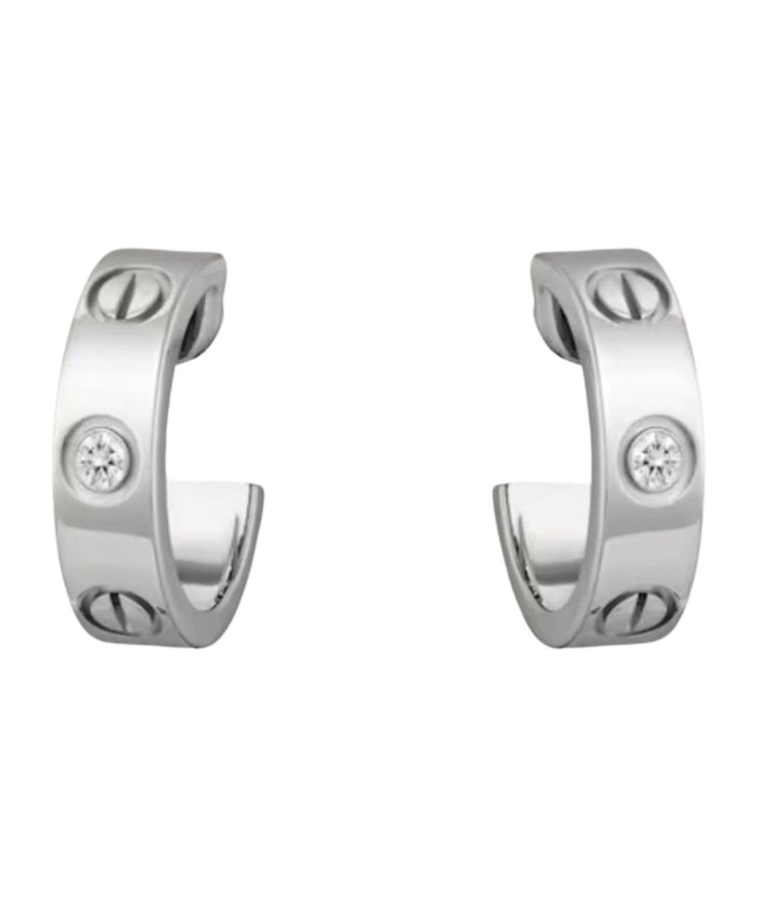 CARTIER Серебряные серьги из белого золота, фото 1