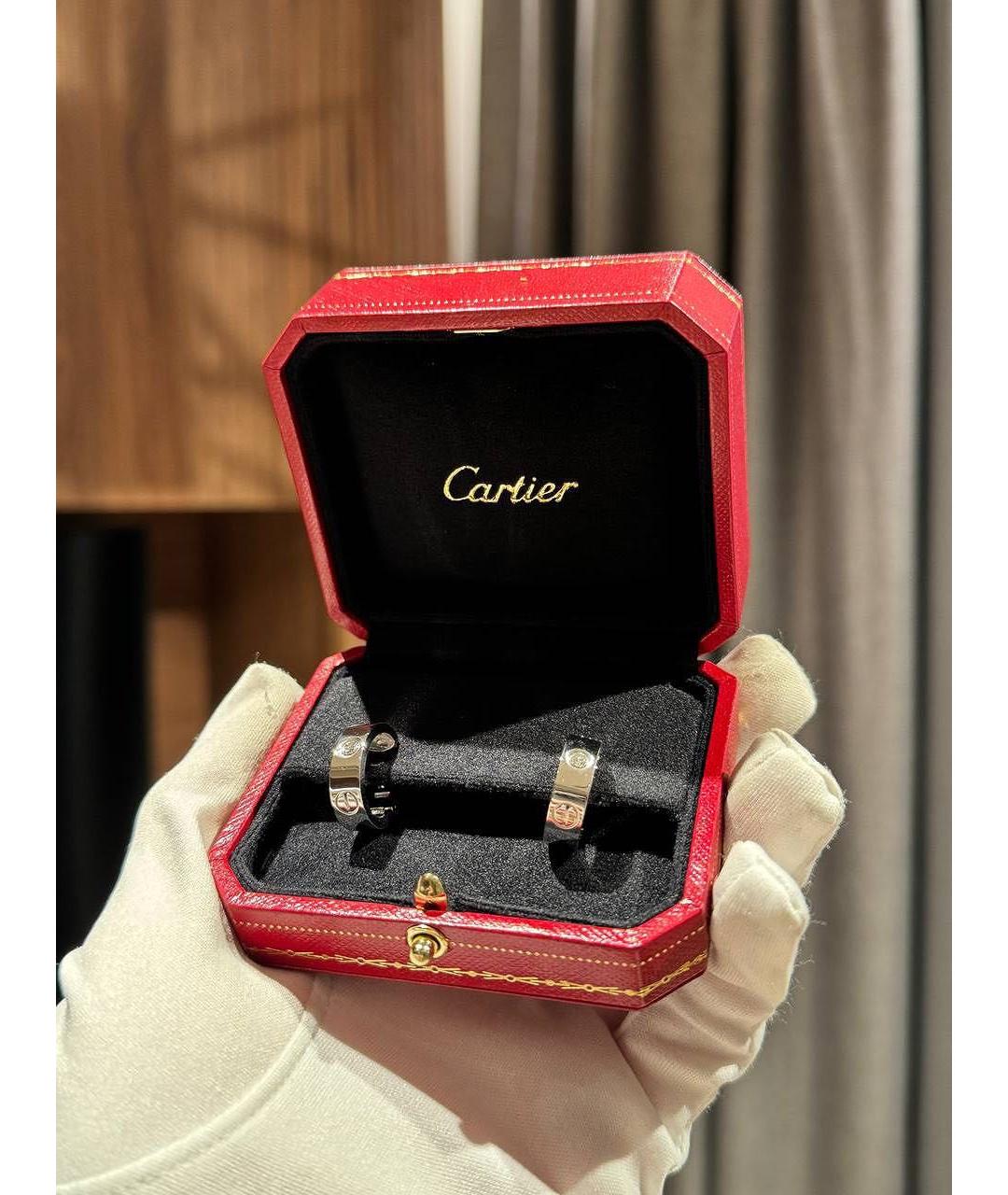 CARTIER Серебряные серьги из белого золота, фото 4