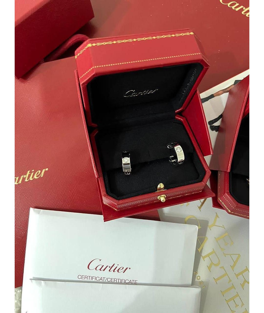 CARTIER Серебряные серьги из белого золота, фото 3
