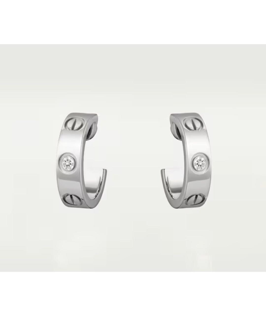 CARTIER Серебряные серьги из белого золота, фото 7