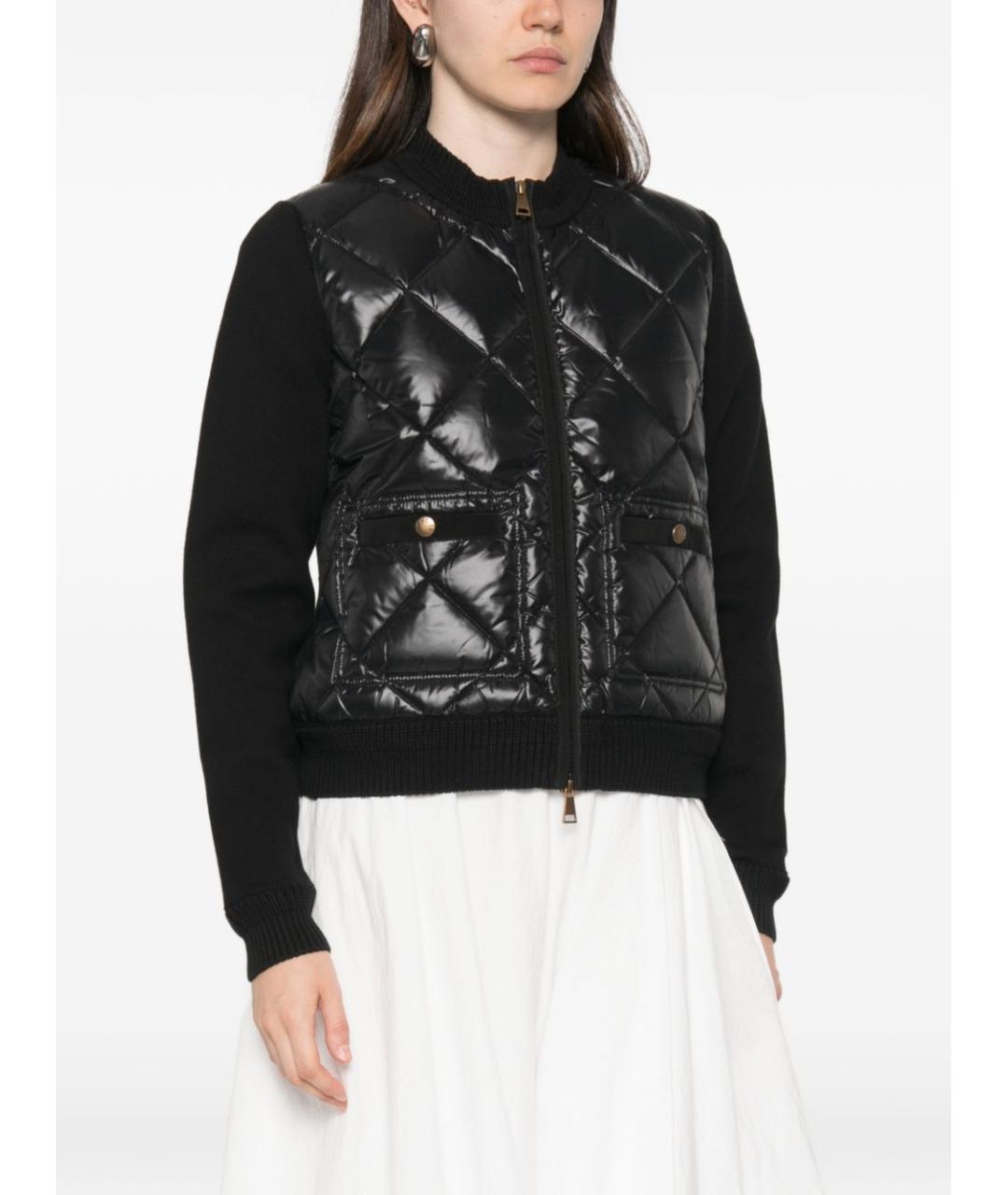MONCLER Черная полиамидовая куртка, фото 5