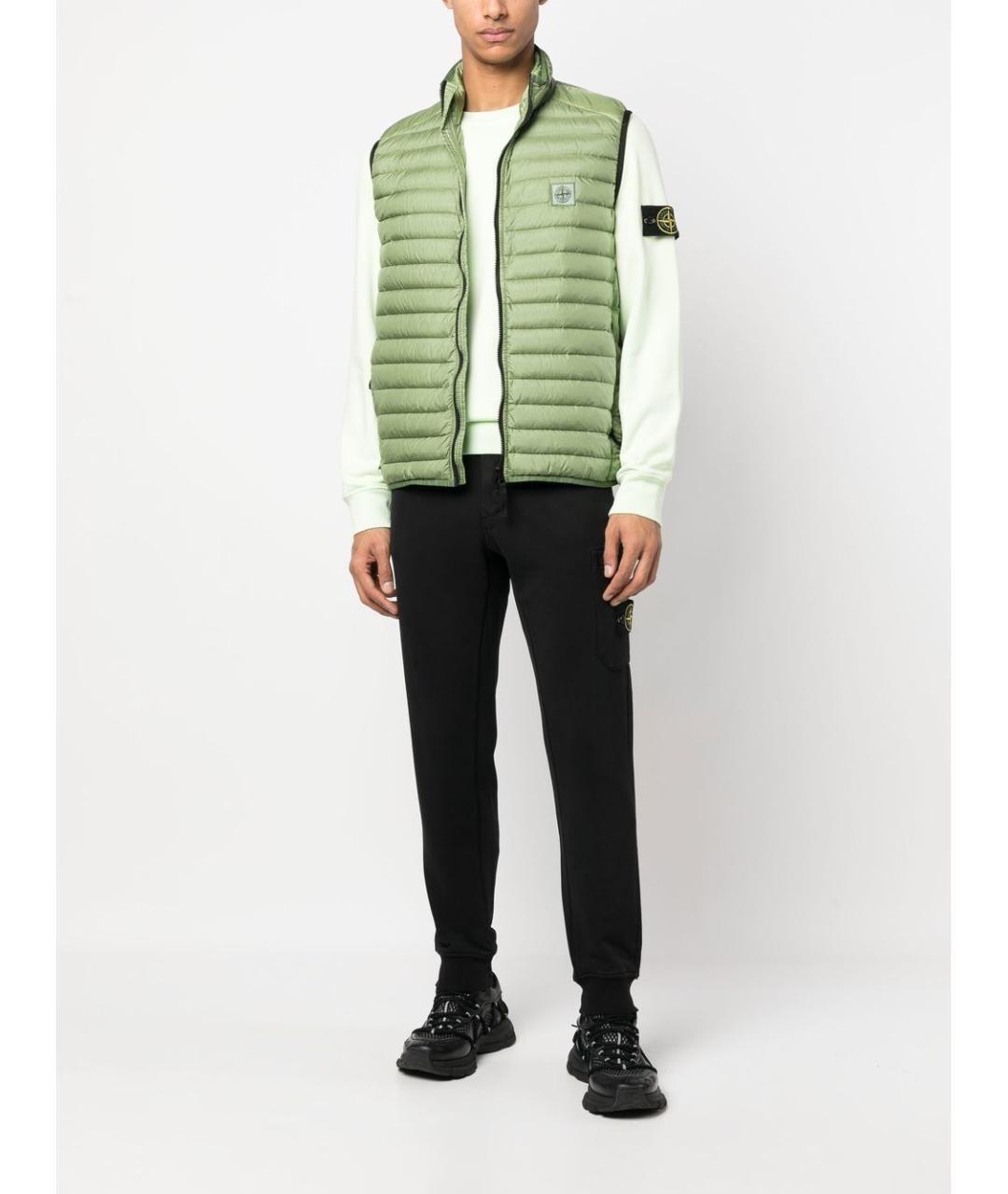 STONE ISLAND Черные хлопковые повседневные брюки, фото 3