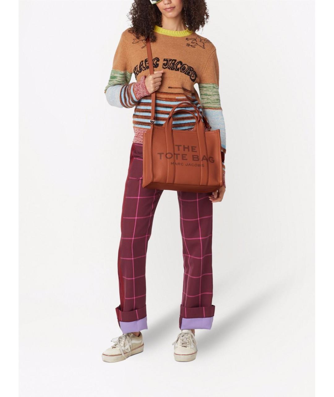 MARC JACOBS Коричневая кожаная сумка тоут, фото 4