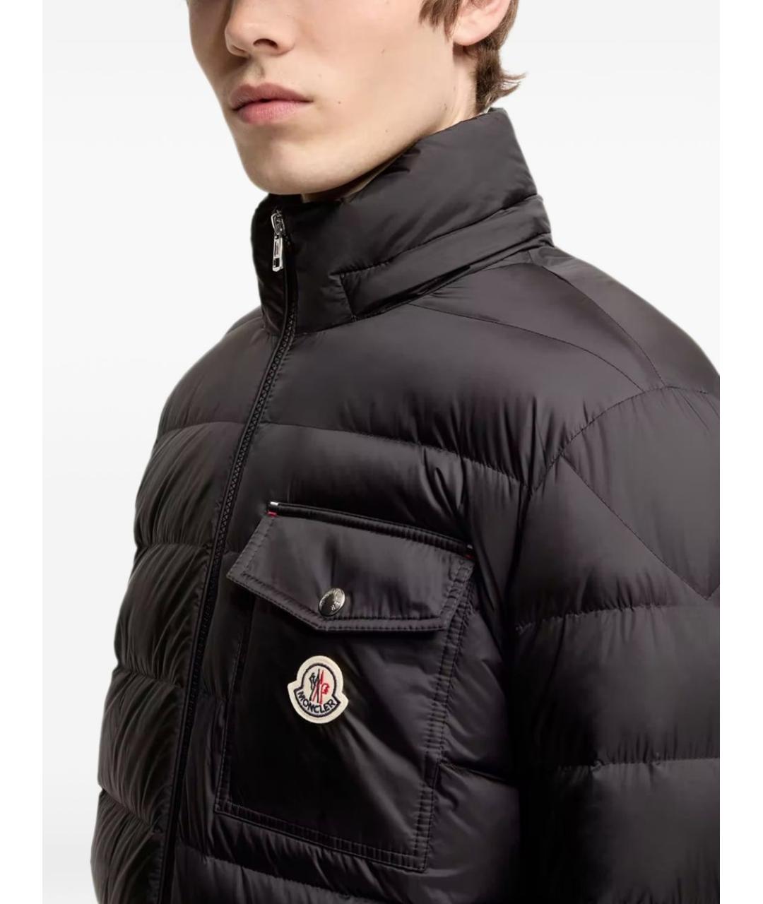 MONCLER Черный полиамидовый пуховик, фото 5