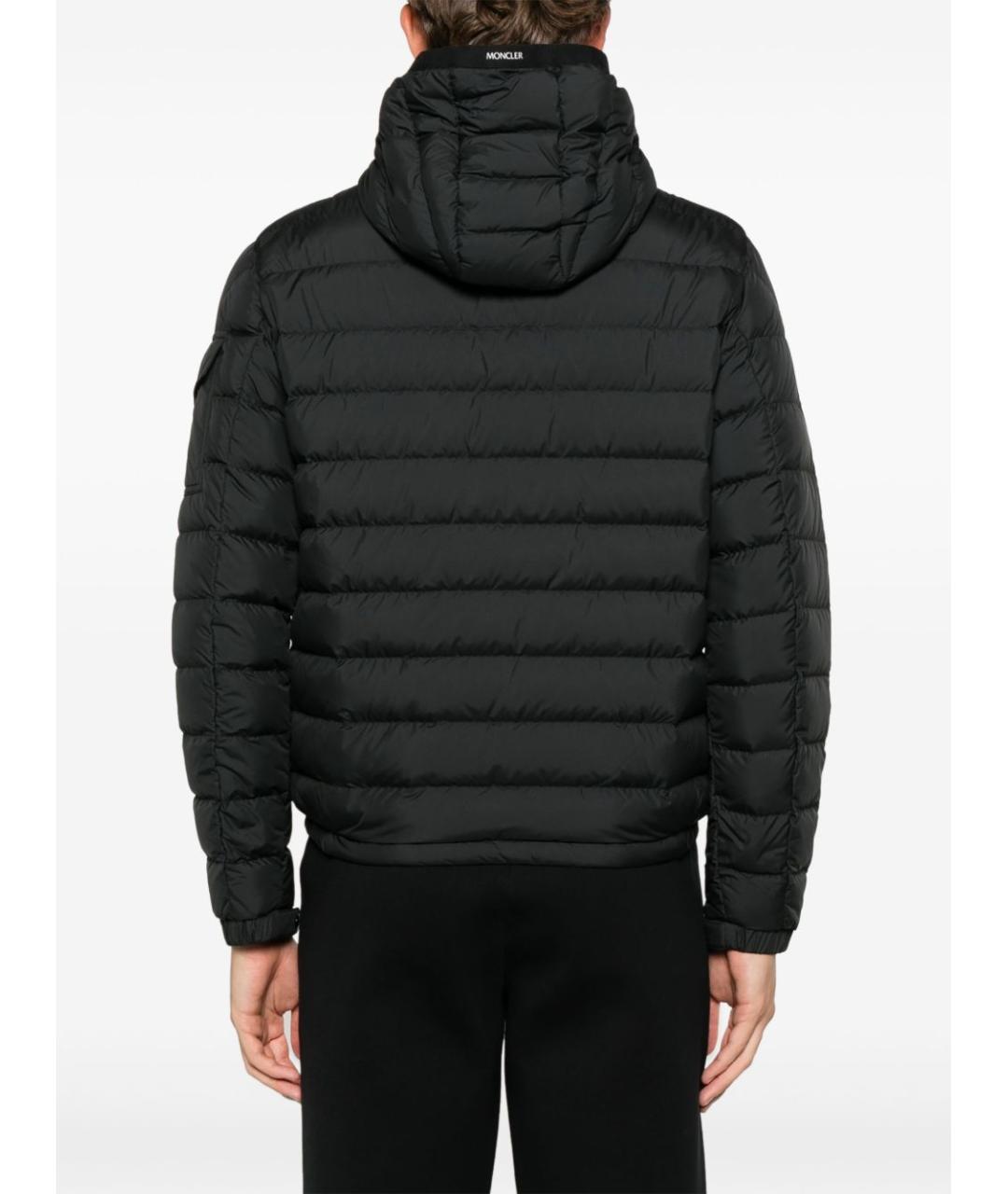 MONCLER Черный полиэстеровый пуховик, фото 3