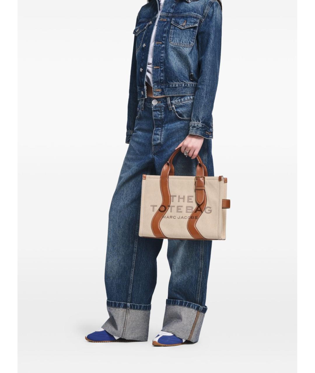 MARC JACOBS Бежевая хлопковая сумка тоут, фото 3