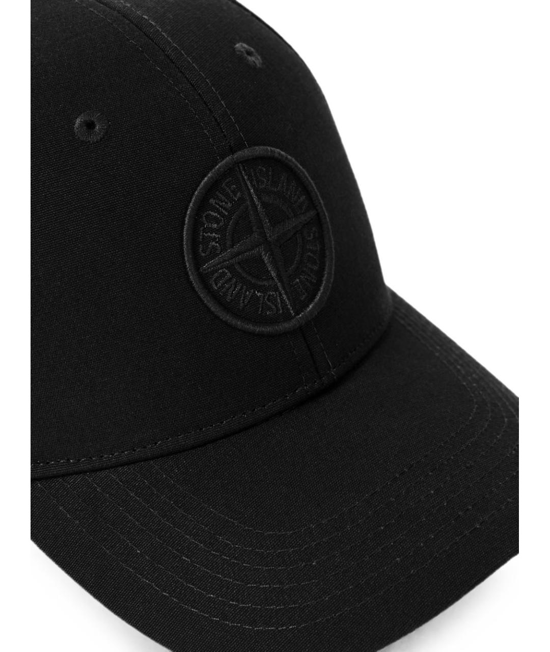 STONE ISLAND Черная хлопковая кепка/бейсболка, фото 2