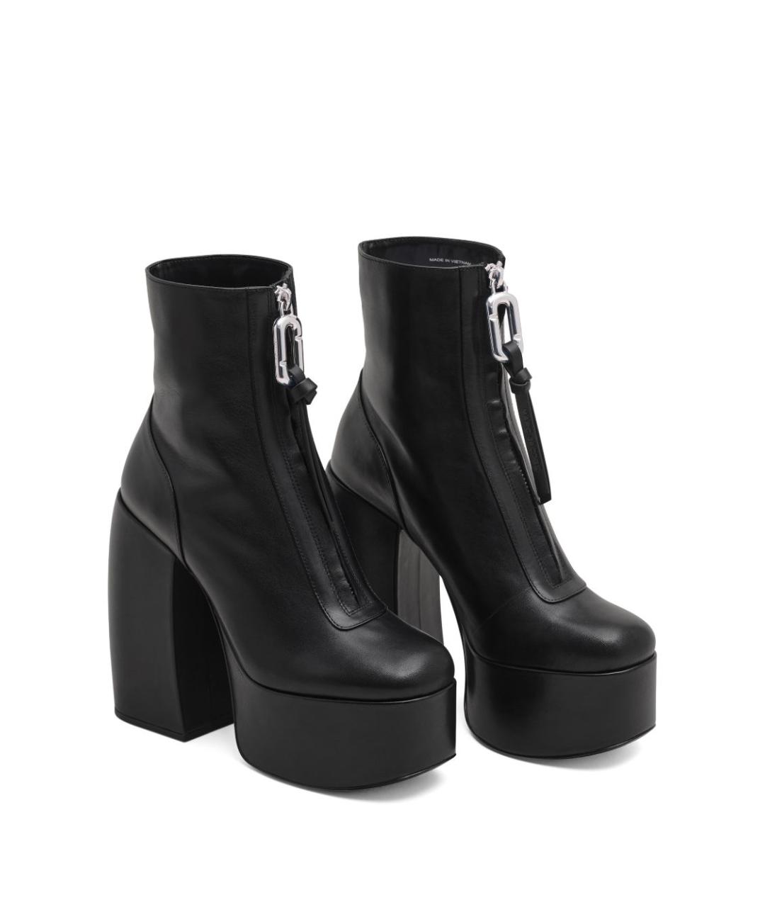 MARC JACOBS Черные кожаные ботильоны, фото 2