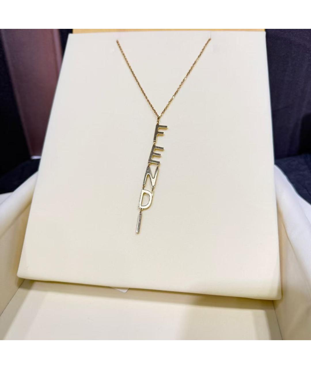 FENDI Золотое колье, фото 2