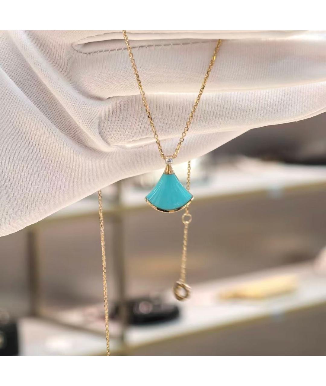 BVLGARI Бирюзовое колье из розового золота, фото 2