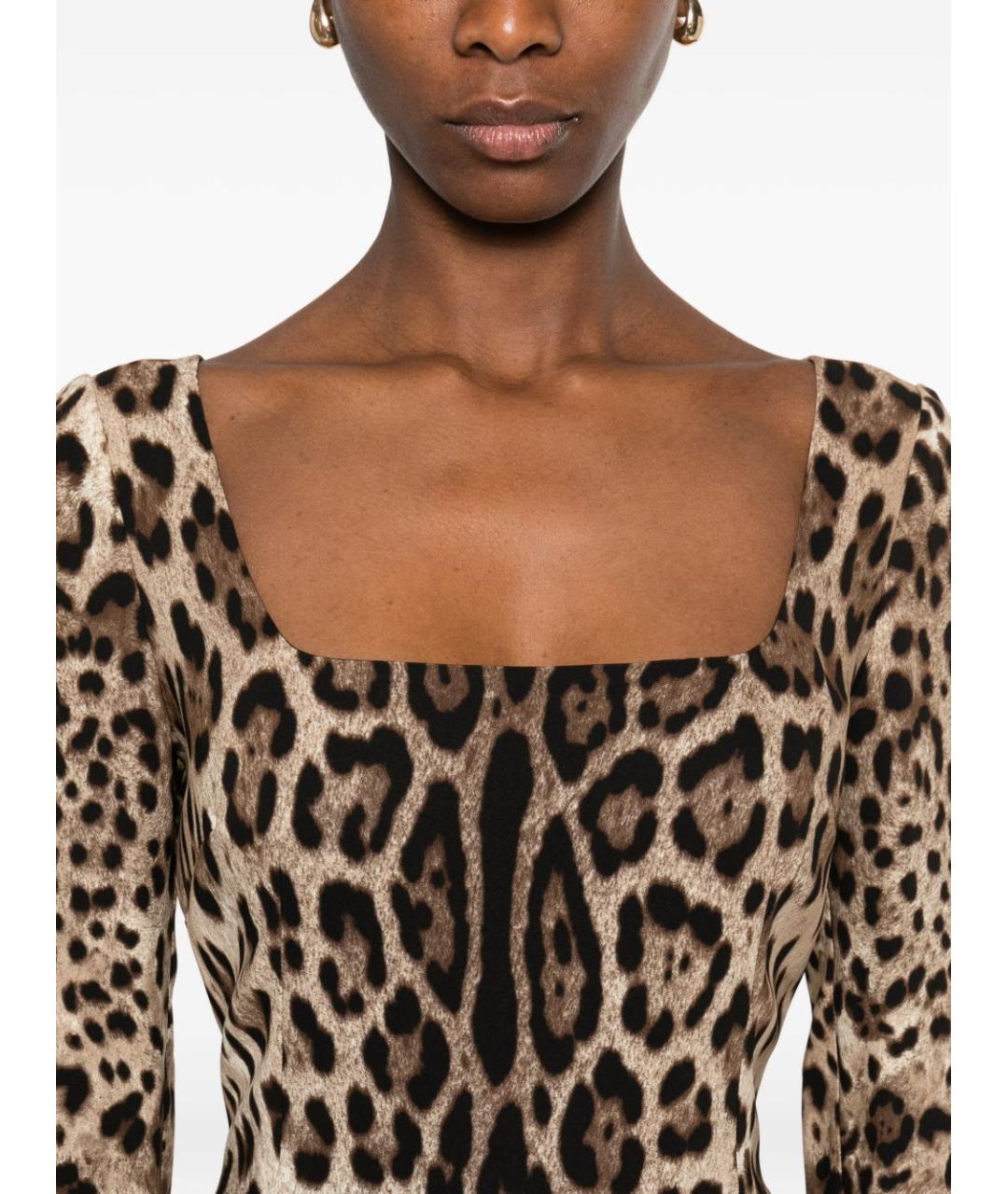 DOLCE&GABBANA Мульти вискозное платье, фото 4