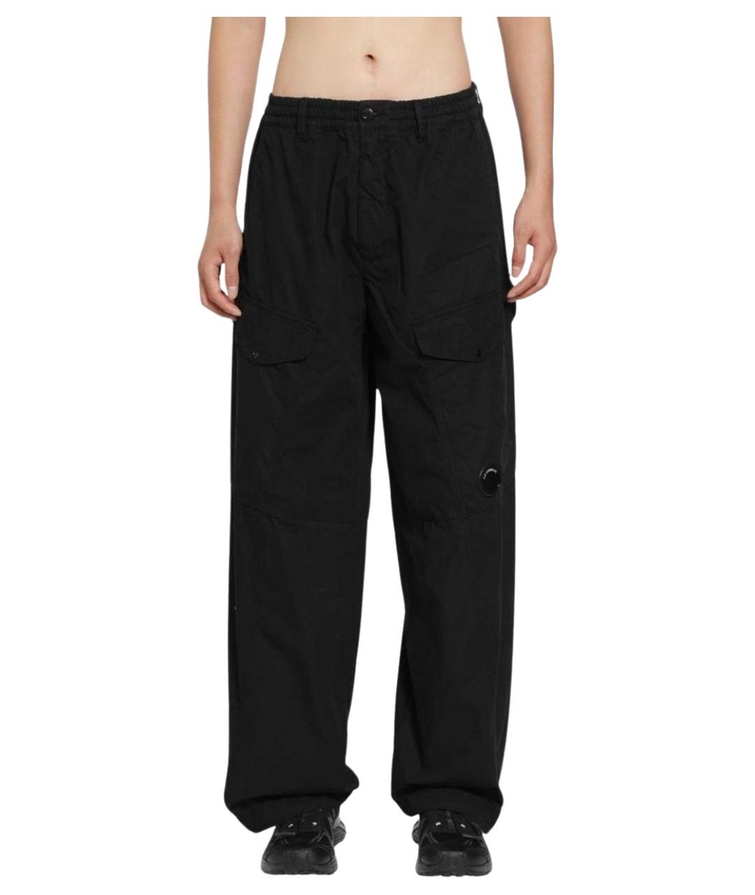 CP COMPANY Черные хлопковые повседневные брюки, фото 1