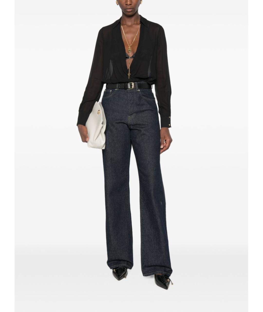 ELISABETTA FRANCHI Черное вискозное боди, фото 2