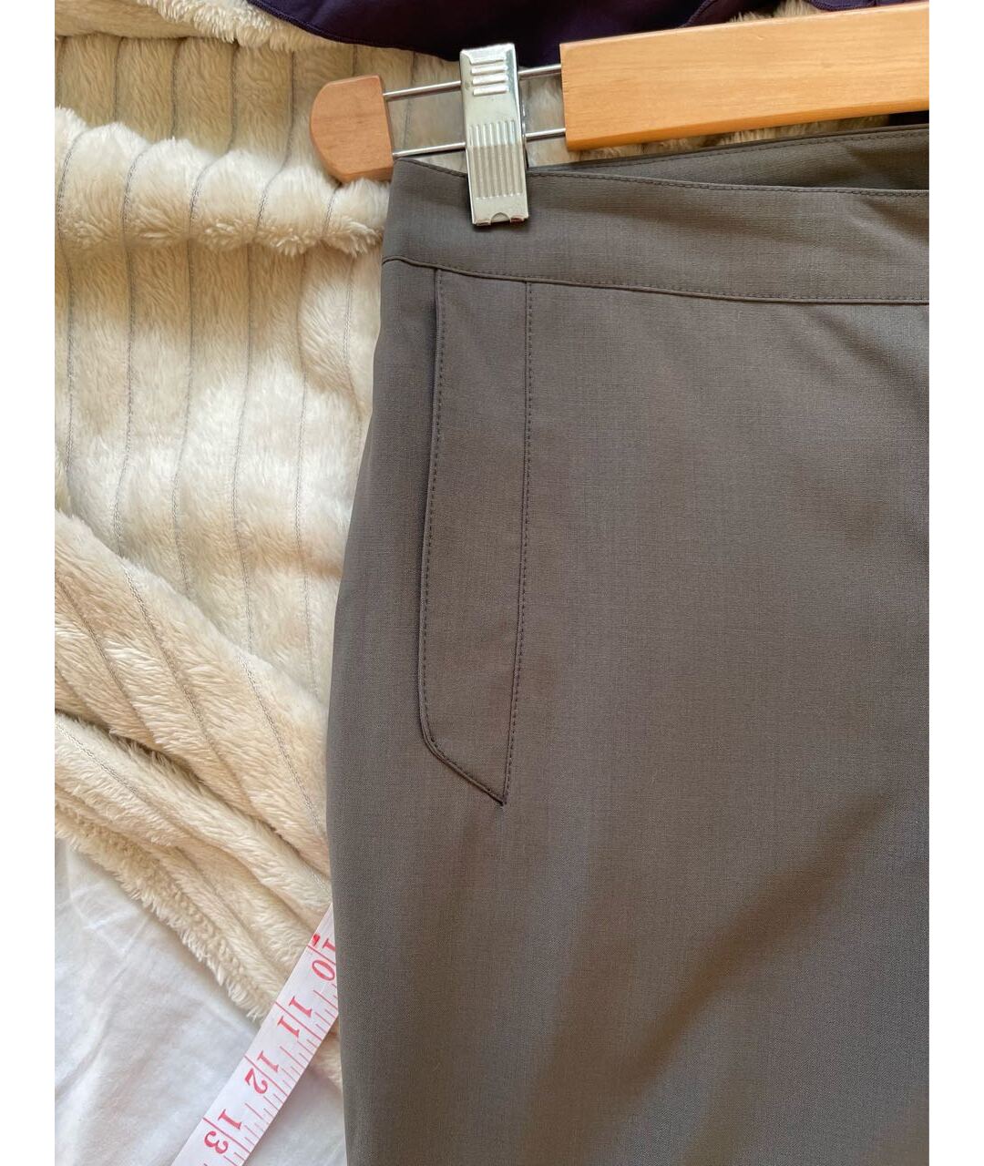 EMPORIO ARMANI Серые прямые брюки, фото 5