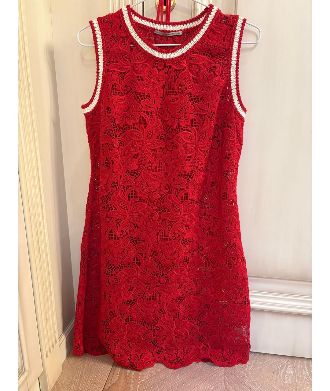 ERMANNO SCERVINO Красное полиэстеровое повседневное платье, фото 5