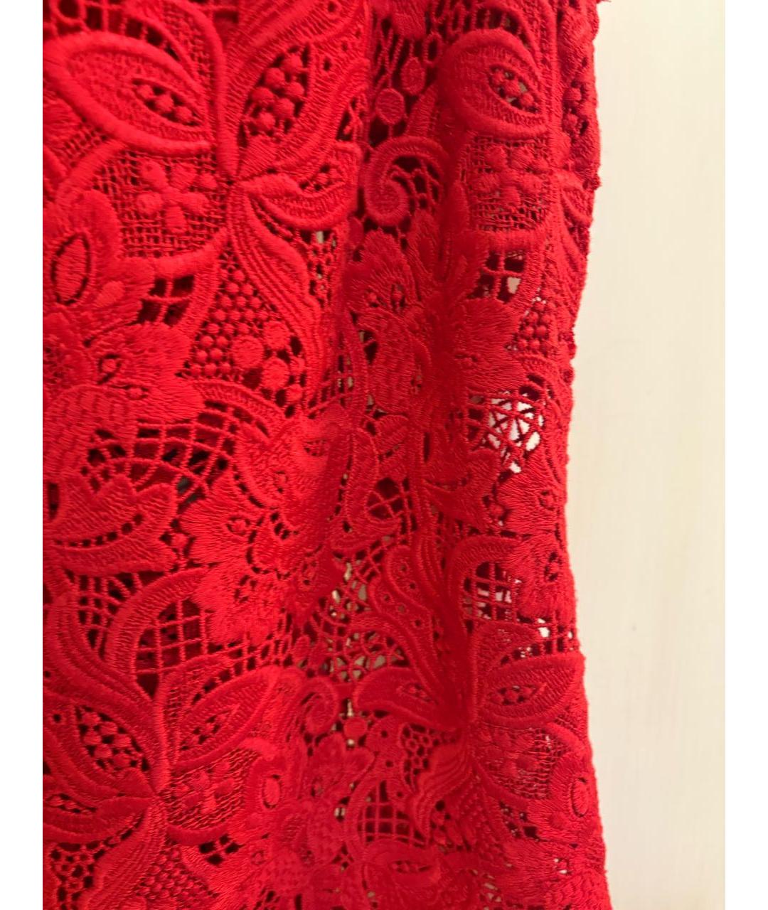 ERMANNO SCERVINO Красное полиэстеровое повседневное платье, фото 4