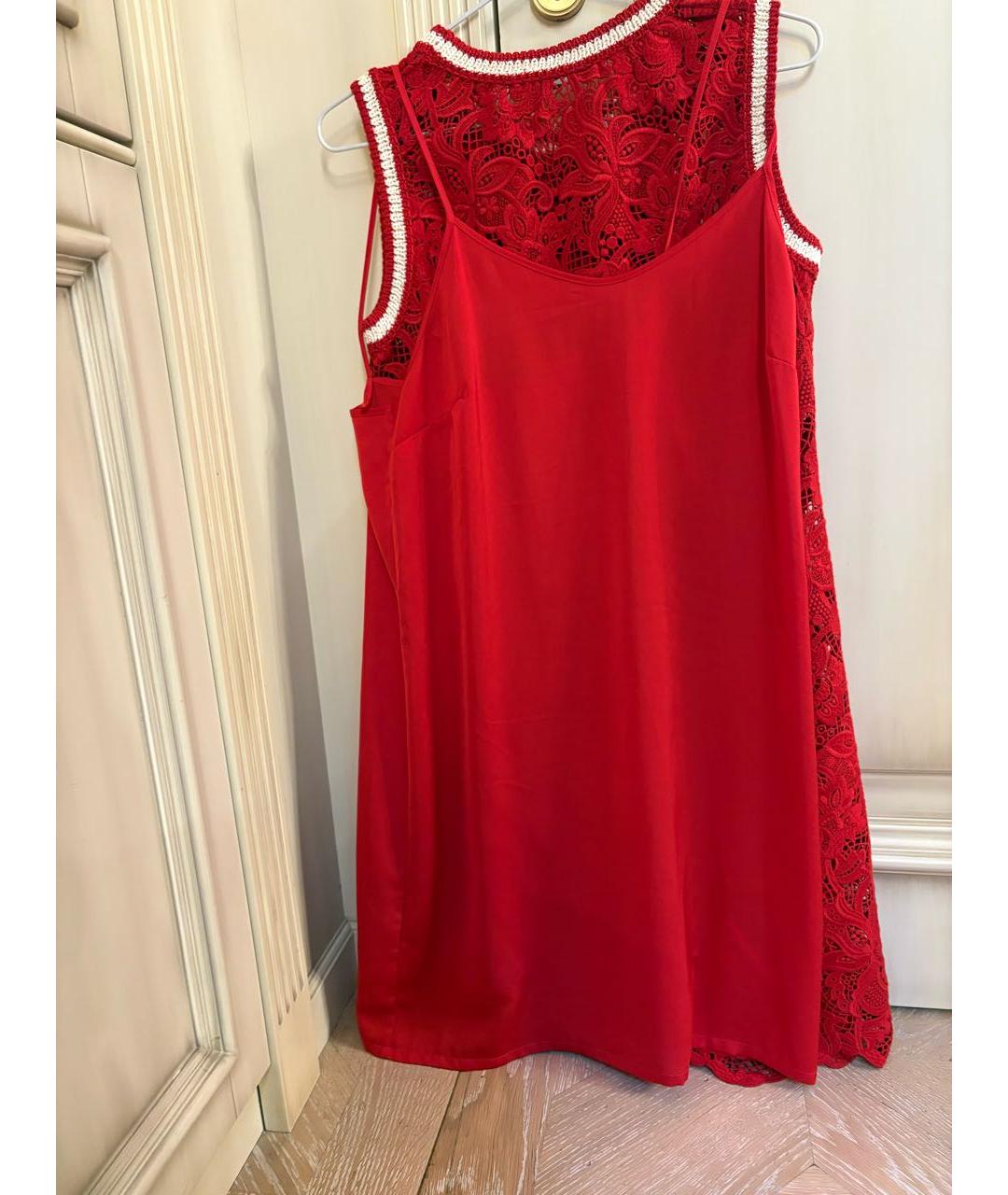 ERMANNO SCERVINO Красное полиэстеровое повседневное платье, фото 2