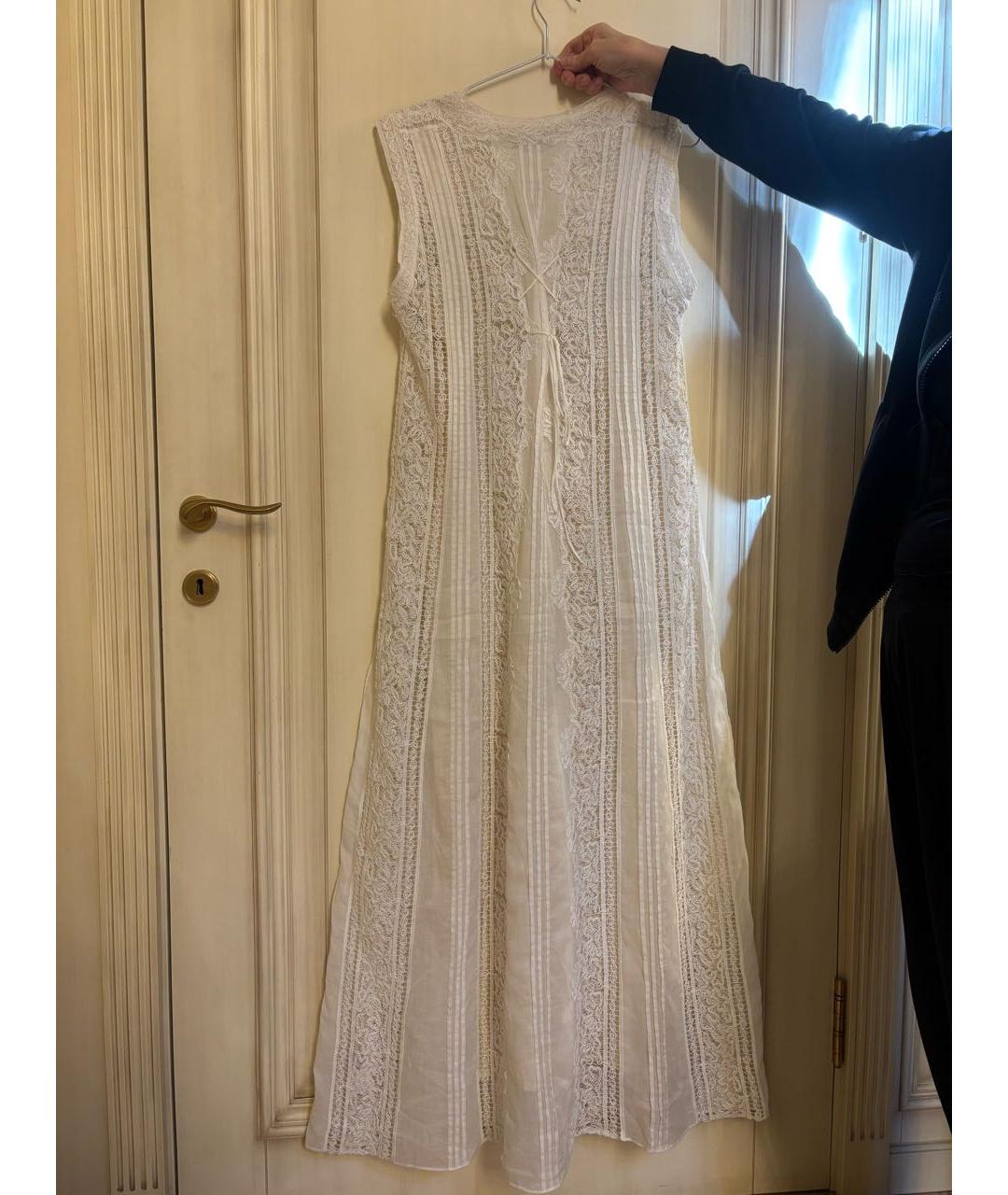 ERMANNO SCERVINO Белое хлопковое повседневное платье, фото 2