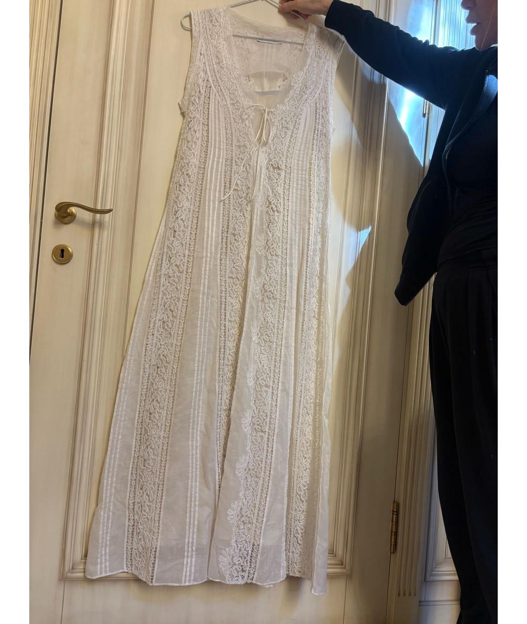 ERMANNO SCERVINO Белое хлопковое повседневное платье, фото 6