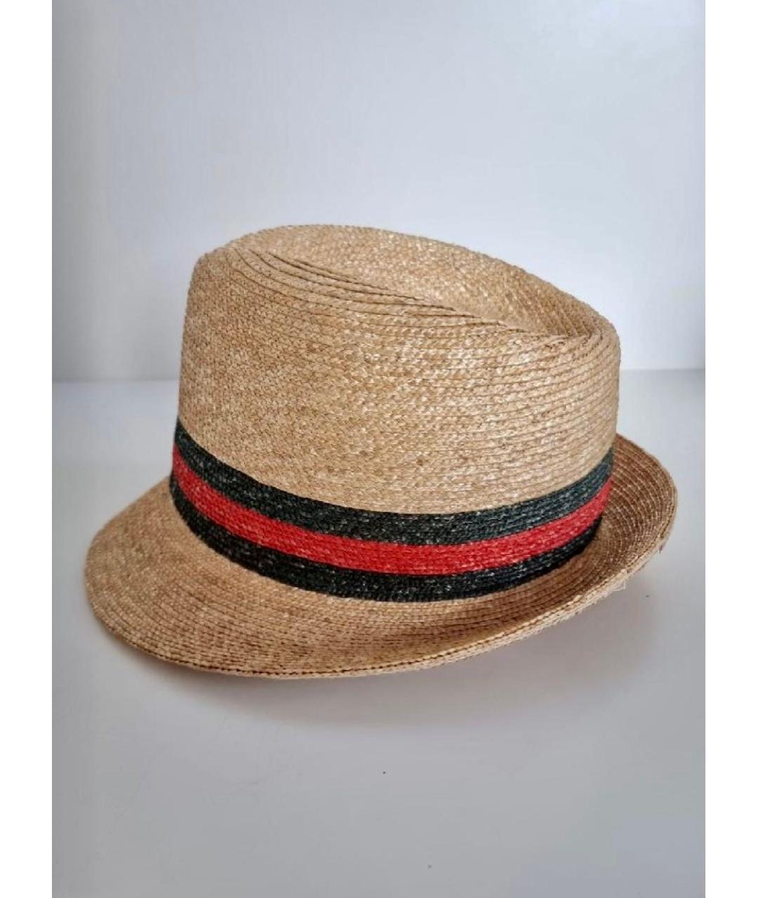 GUCCI Бежевая соломенная шляпа, фото 8