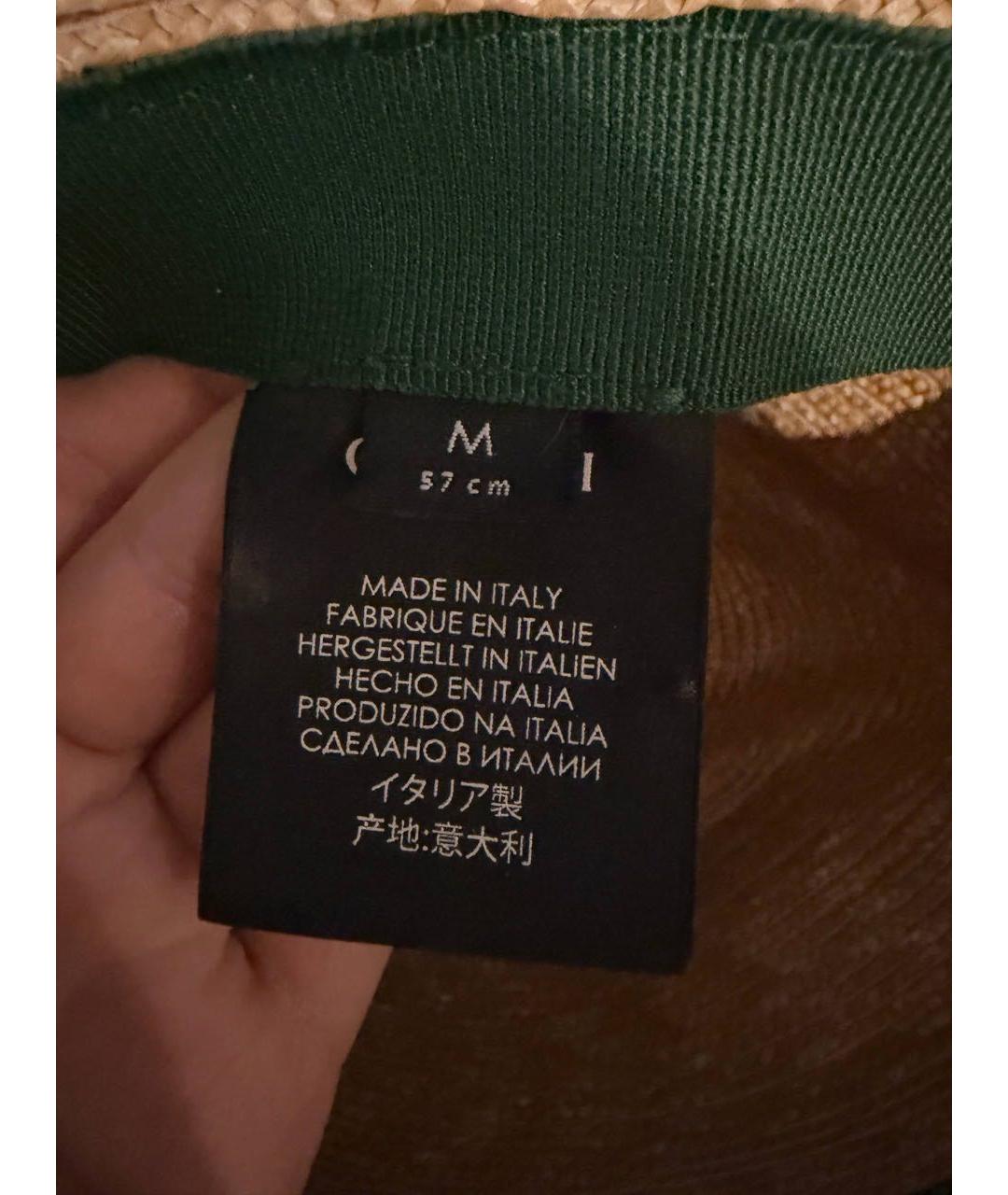 GUCCI Бежевая соломенная шляпа, фото 5