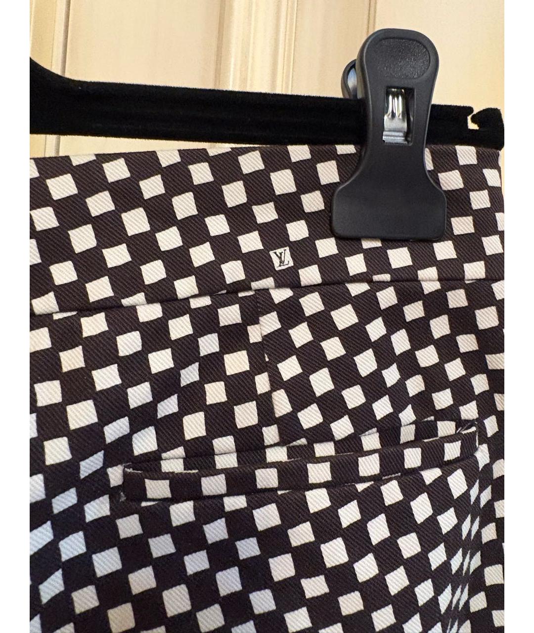 LOUIS VUITTON Мульти хлопковые прямые брюки, фото 4