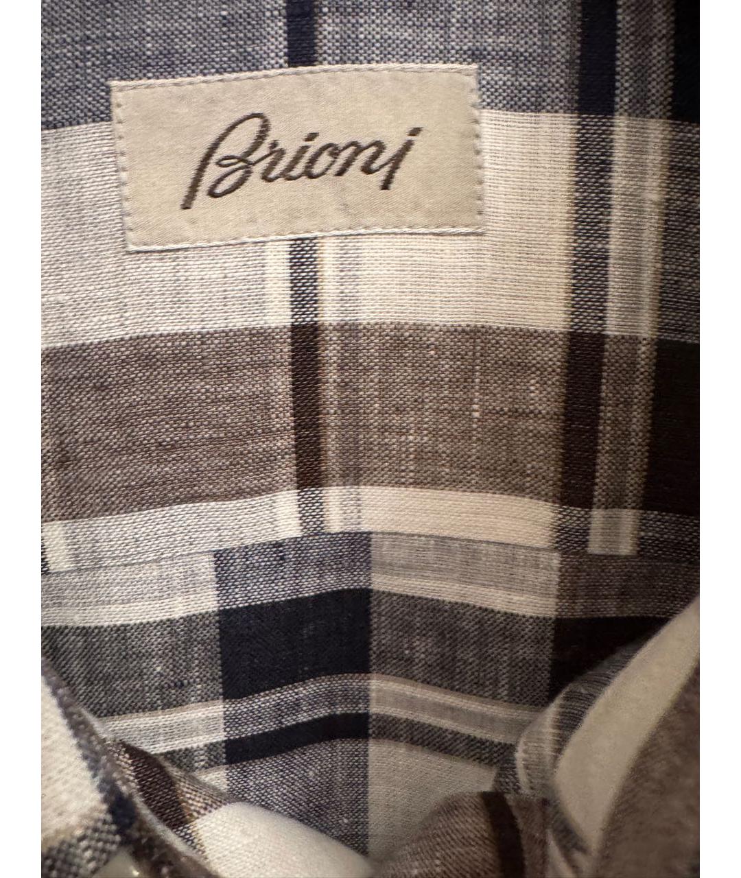 BRIONI Мульти льняная кэжуал рубашка, фото 4