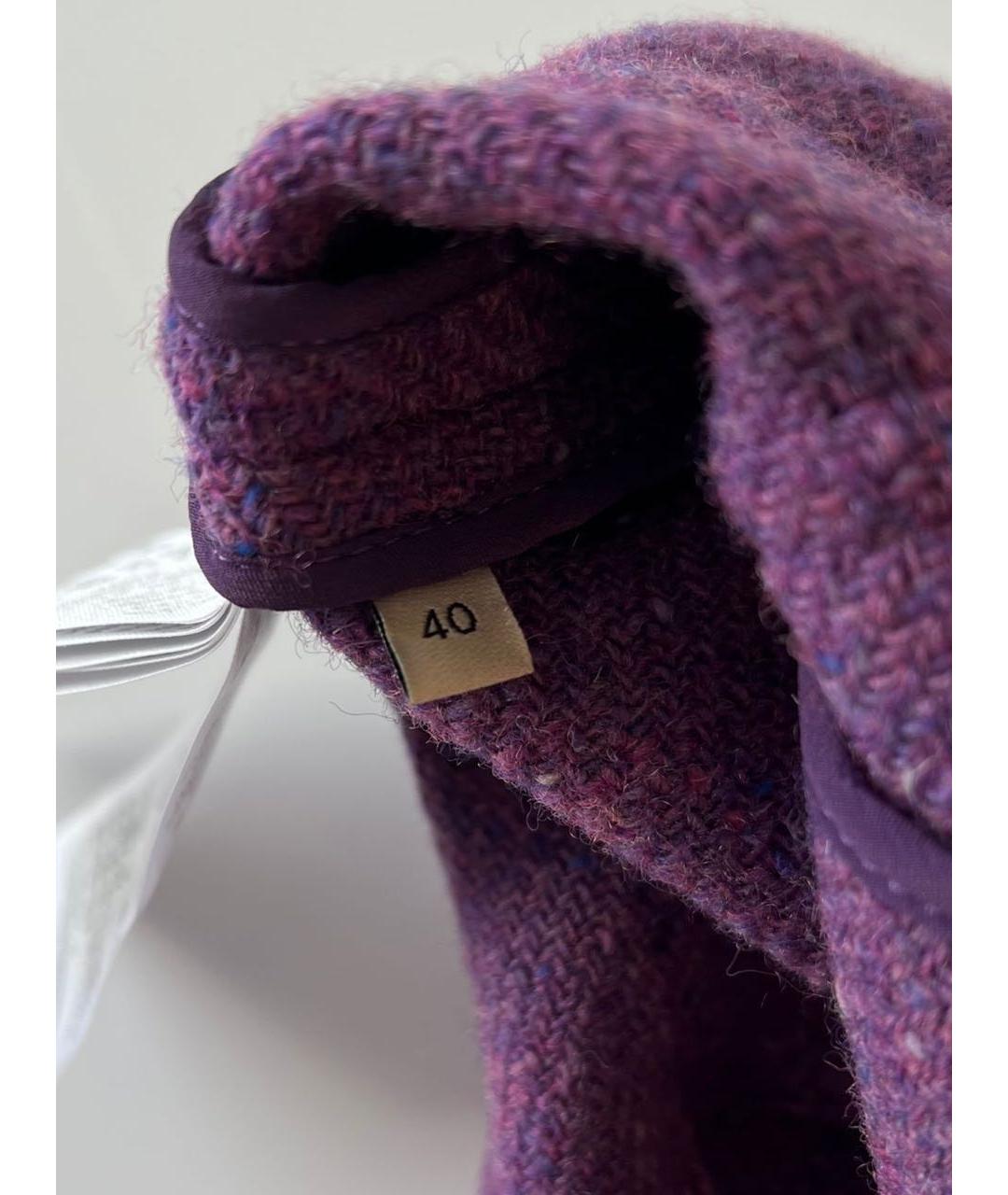 GUCCI Фиолетовая шерстяная юбка мини, фото 5