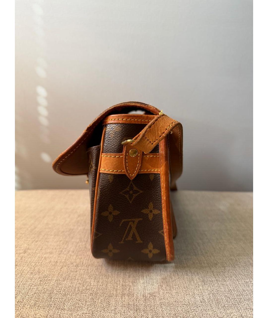 LOUIS VUITTON Коричневая кожаная сумка через плечо, фото 2
